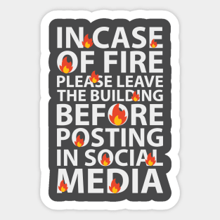 fire in the social media Sticker